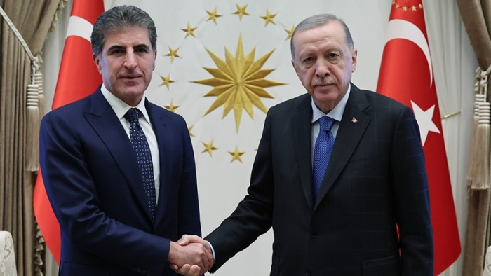 Cumhurbaşkanı Erdoğan, Kürdistan Bölgesel Yönetimi başkanı Barzani ile görüştü