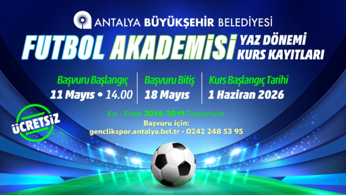 Antalya Büyükşehir Futbol Akademisi Kayıtları Başladı